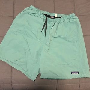 Blue green Patagonia shorts